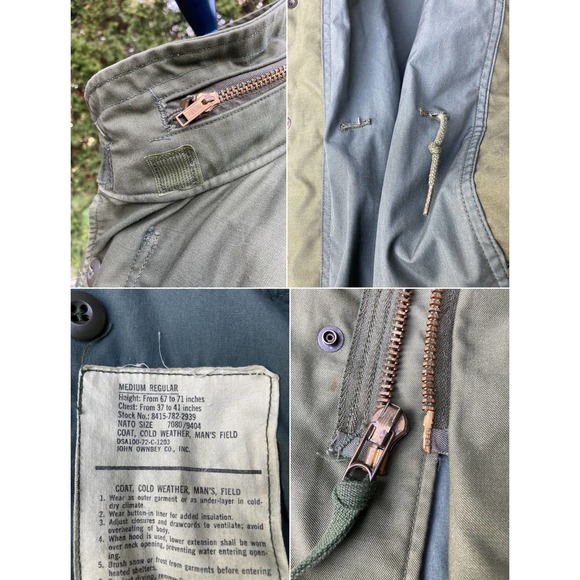 Size M M65 M-65 Field Coat Jacket OG-107 Vintage 70s - Picture 4 of 4